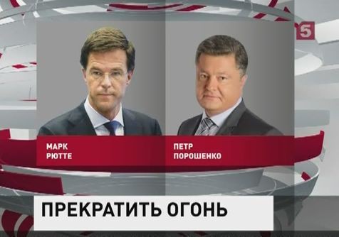 Марк Рютте призвал Петра Порошенко прекратить бои в районе падения «Боинга»