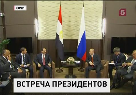 Владимир Путин принял в Сочи президента Египта