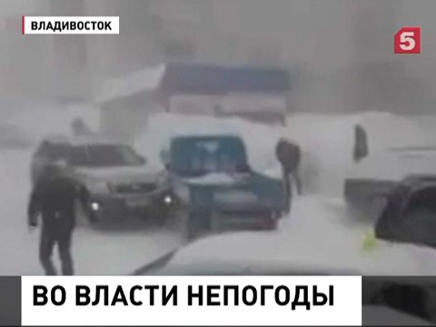 Во Владивостоке за полдня выпала полумесячная норма снега