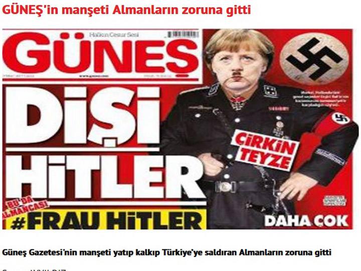 «Фрау Гитлер» появилась на обложке турецкой газеты