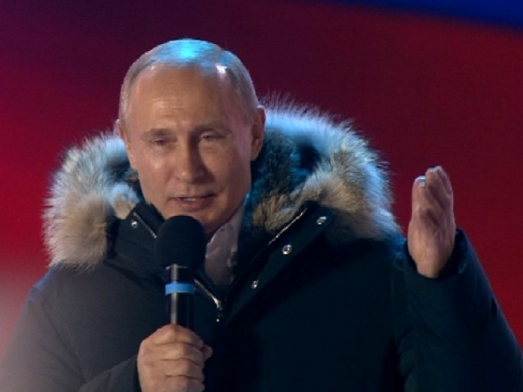 Путин поблагодарил проголосовавших за него на Выборах-2018