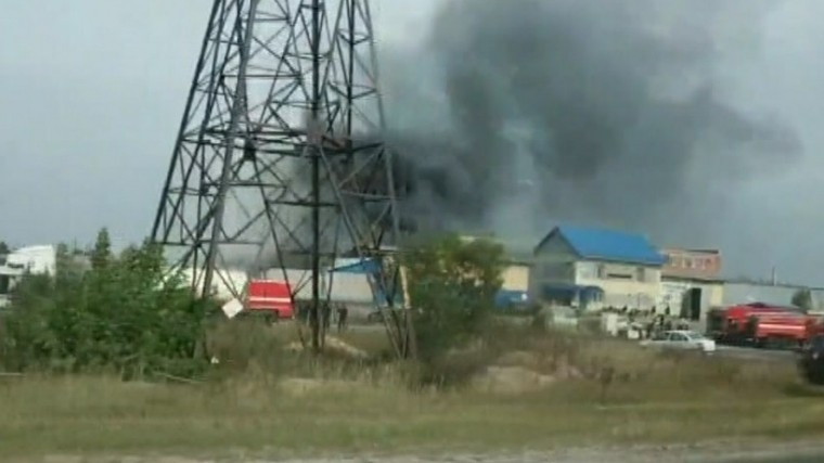 В Нижегородской области тушили химический завод